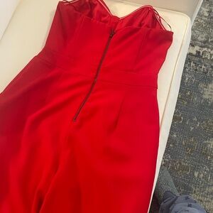 Adelyn Rae Vibrant Red Strapless Dress